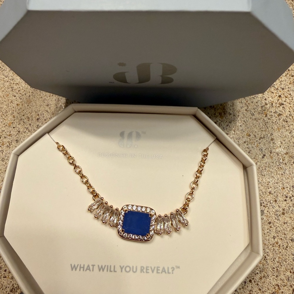 Bomb party OG necklace blue on gold plating